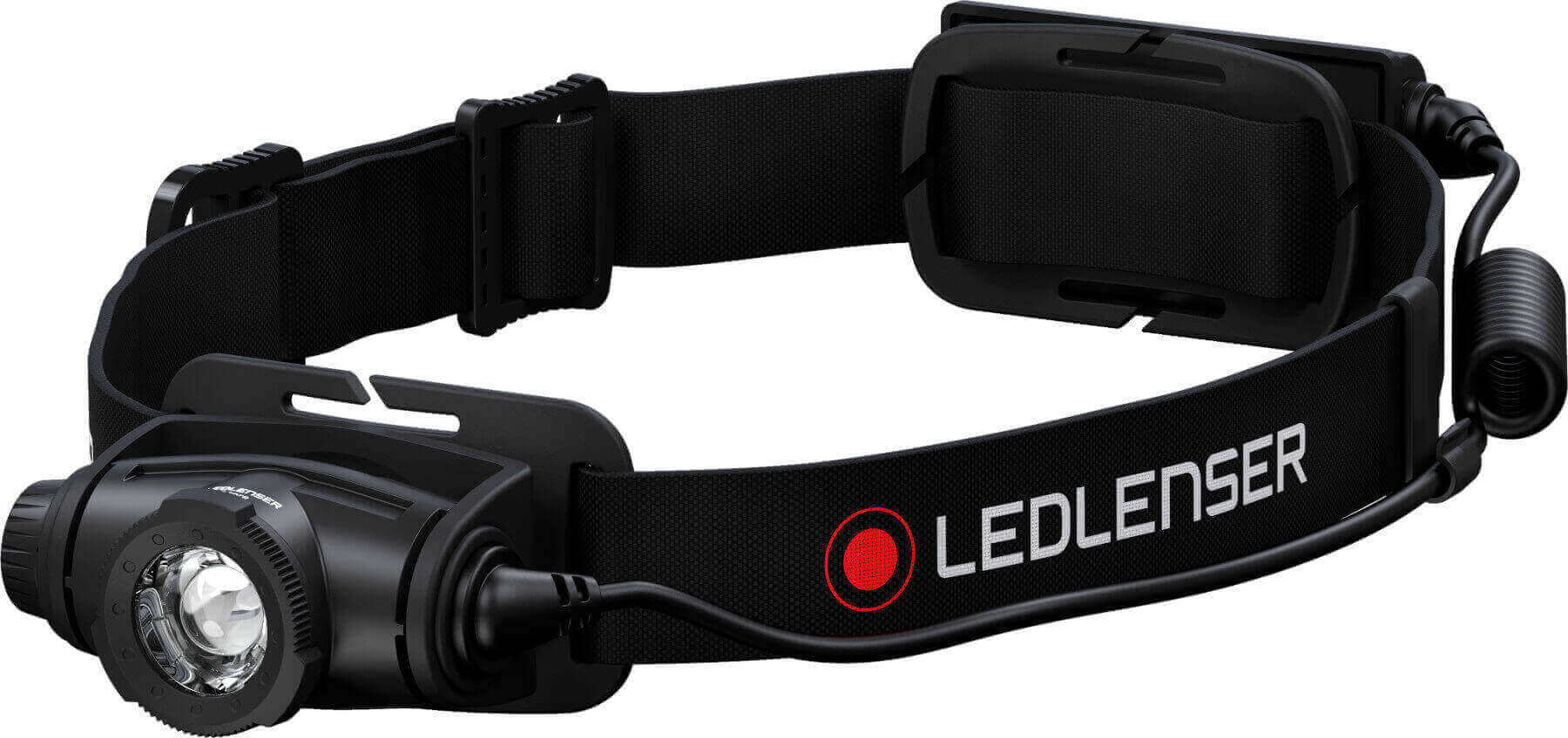 LED Stirnlampe schwarz mit LedLenser Schriftzug H5 Core