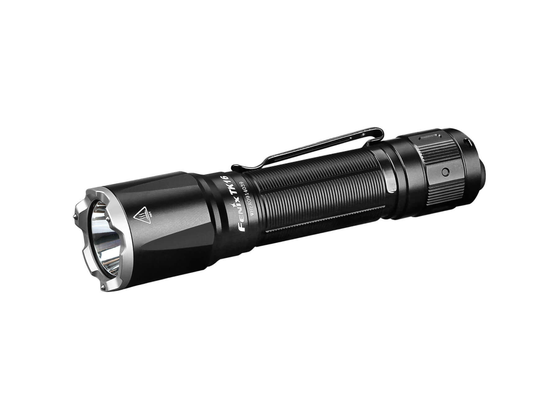 Taschenlampe Fenix TK16 V2.0 liegend mit Gürtelclip