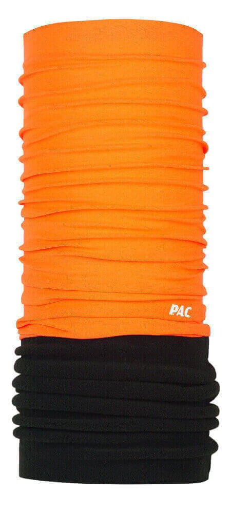 Multifunktionstuch Halstuch aus Merinowolle und Fleece orange von P.A.C