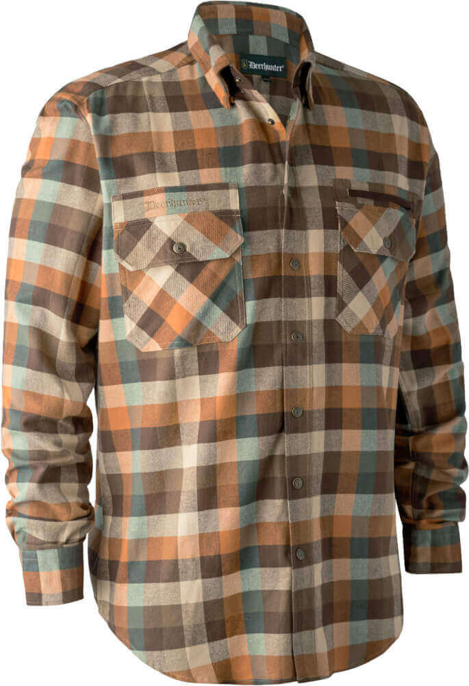Jagd- und Freizeithemd James brown-check aus Baumwolle von Deerhunter